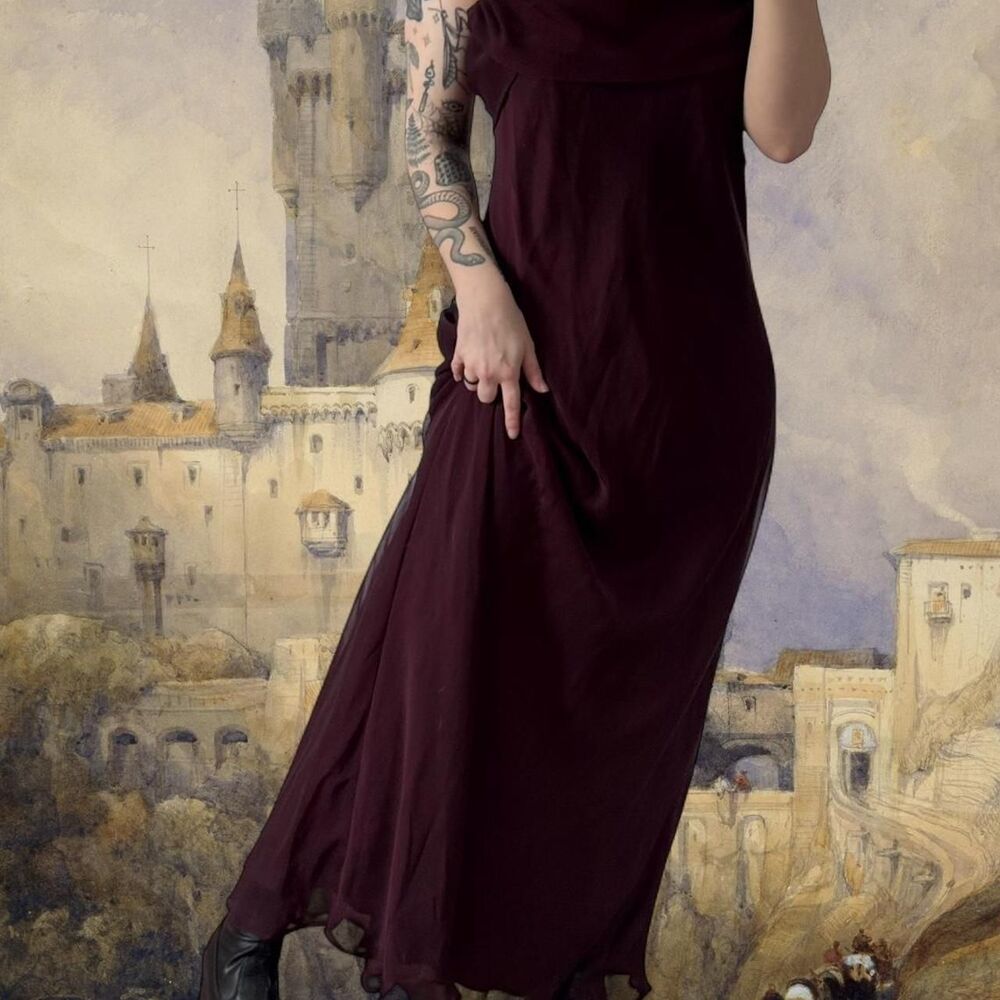 Betsy-adam Women's Burgundy and Purple Dress